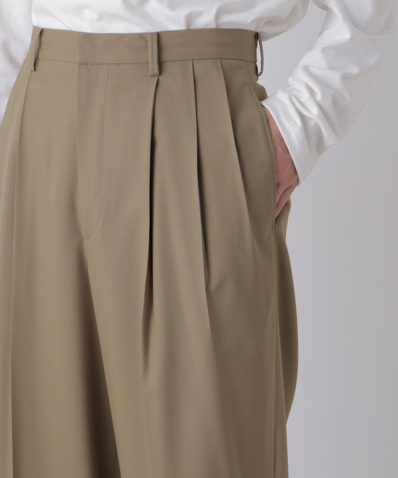 YLEVE / SUPER140's WOOL TROPICAL TROUSERS | YLÈVE（イレーヴ