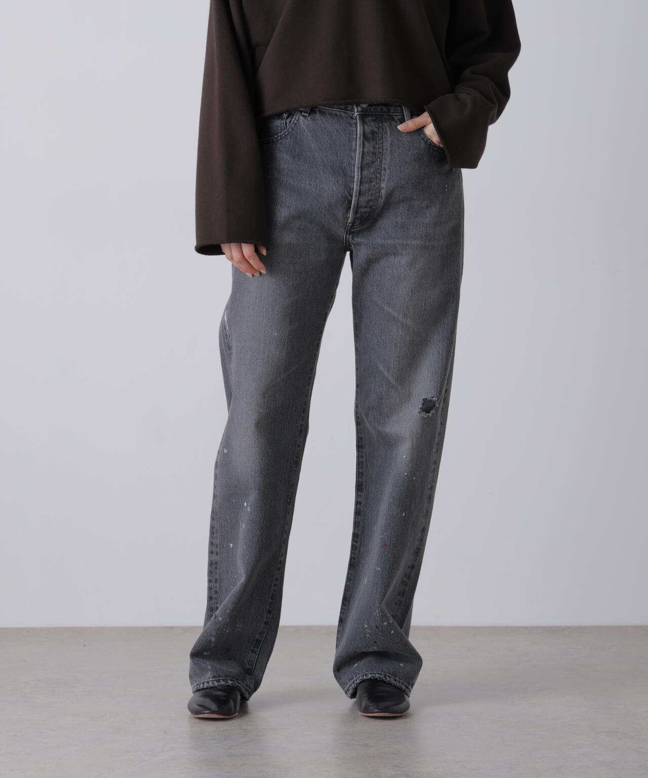YLEVE / [UNISEX] USED-FINISHED 13.5oz STRAIGHT DENIM | YLÈVE