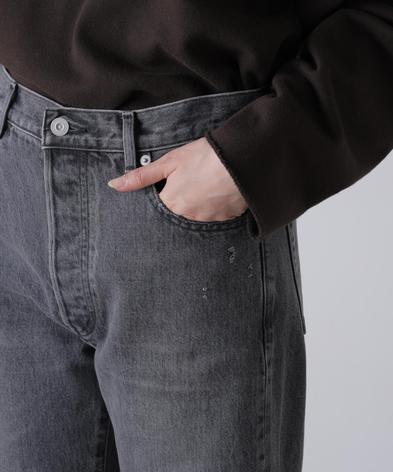 YLEVE / [UNISEX] USED-FINISHED 13.5oz STRAIGHT DENIM | YLÈVE