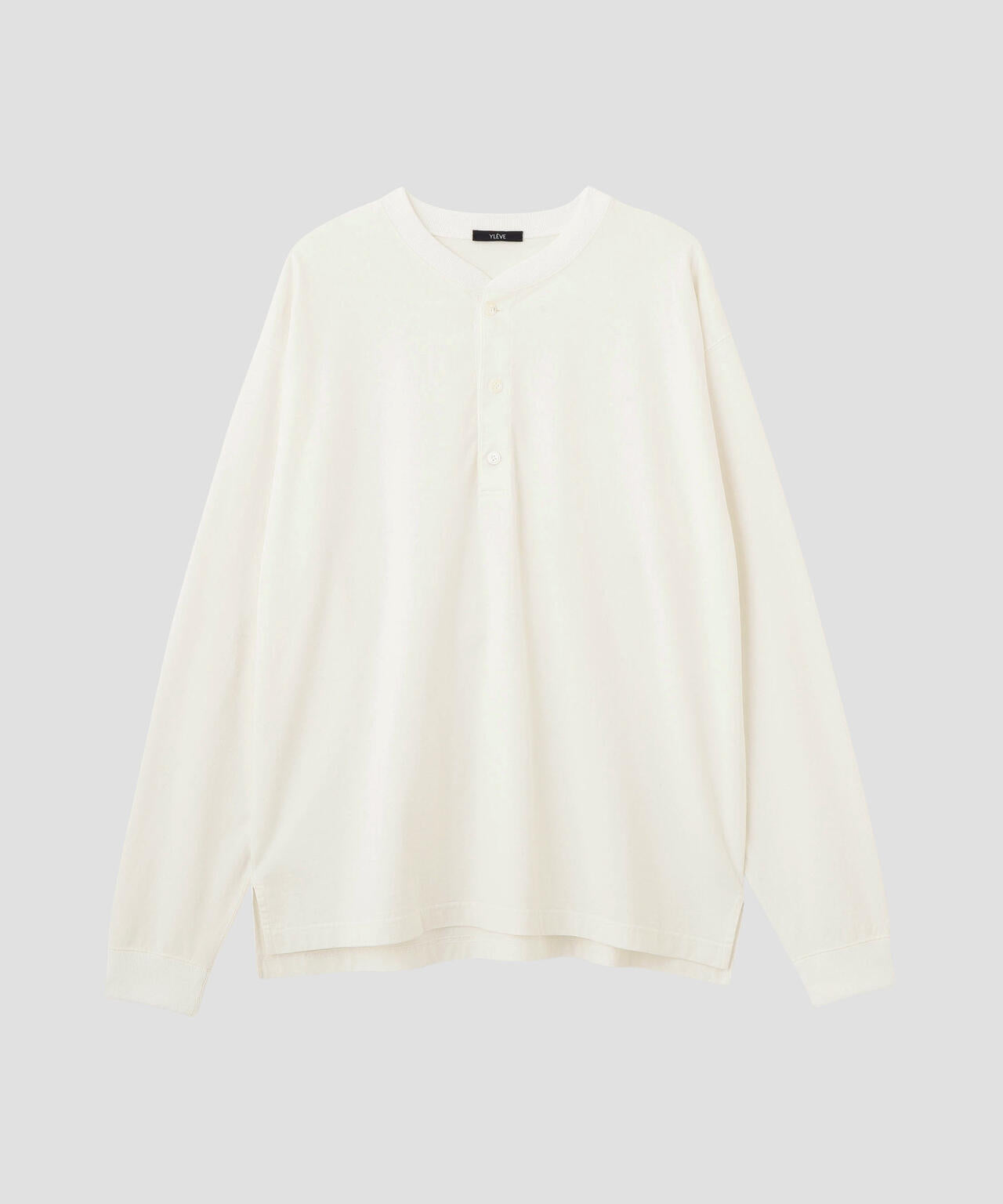 YLEVE / PIGMENT DYED COTTON HENRY NECK LONG-SLEEVE T | YLÈVE