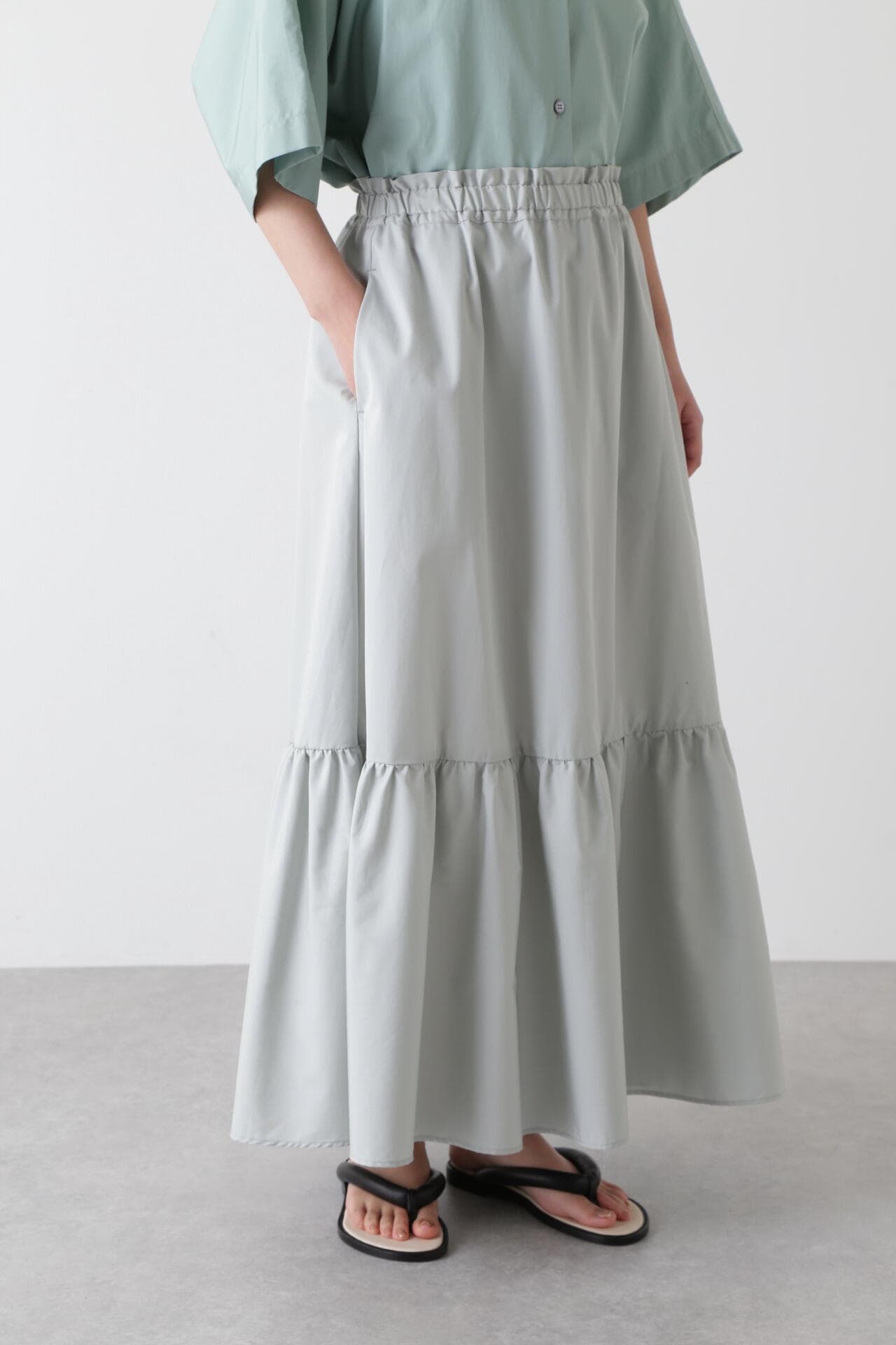 THE LIBRARY / PIMA COTTON BROAD TIERED SK | THE LIBRARY（ザ ライブ