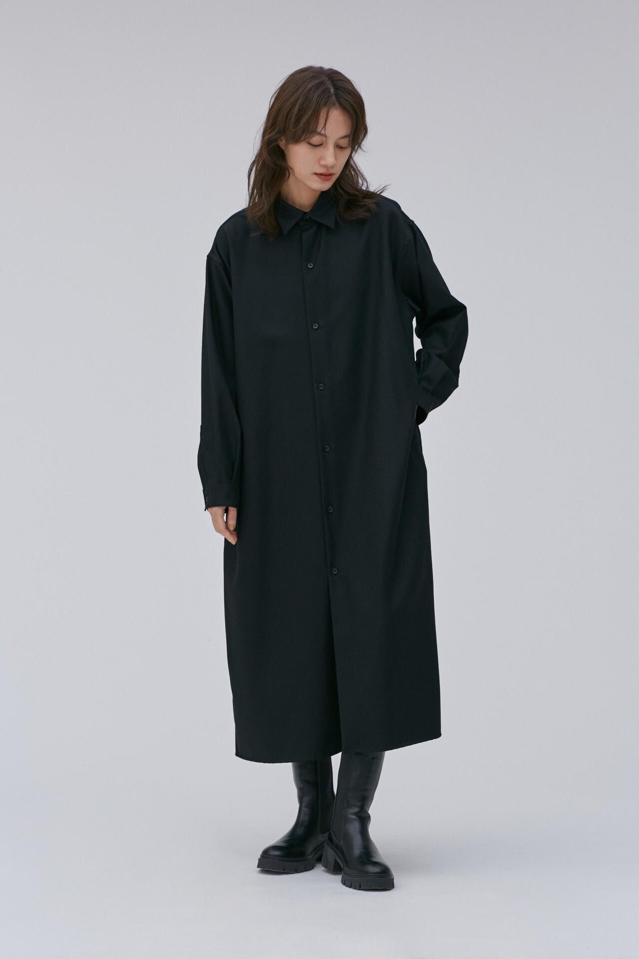 THE LIBRARY / WOOL FLANNEL ONE PIECE | THE LIBRARY（ザ ライブ