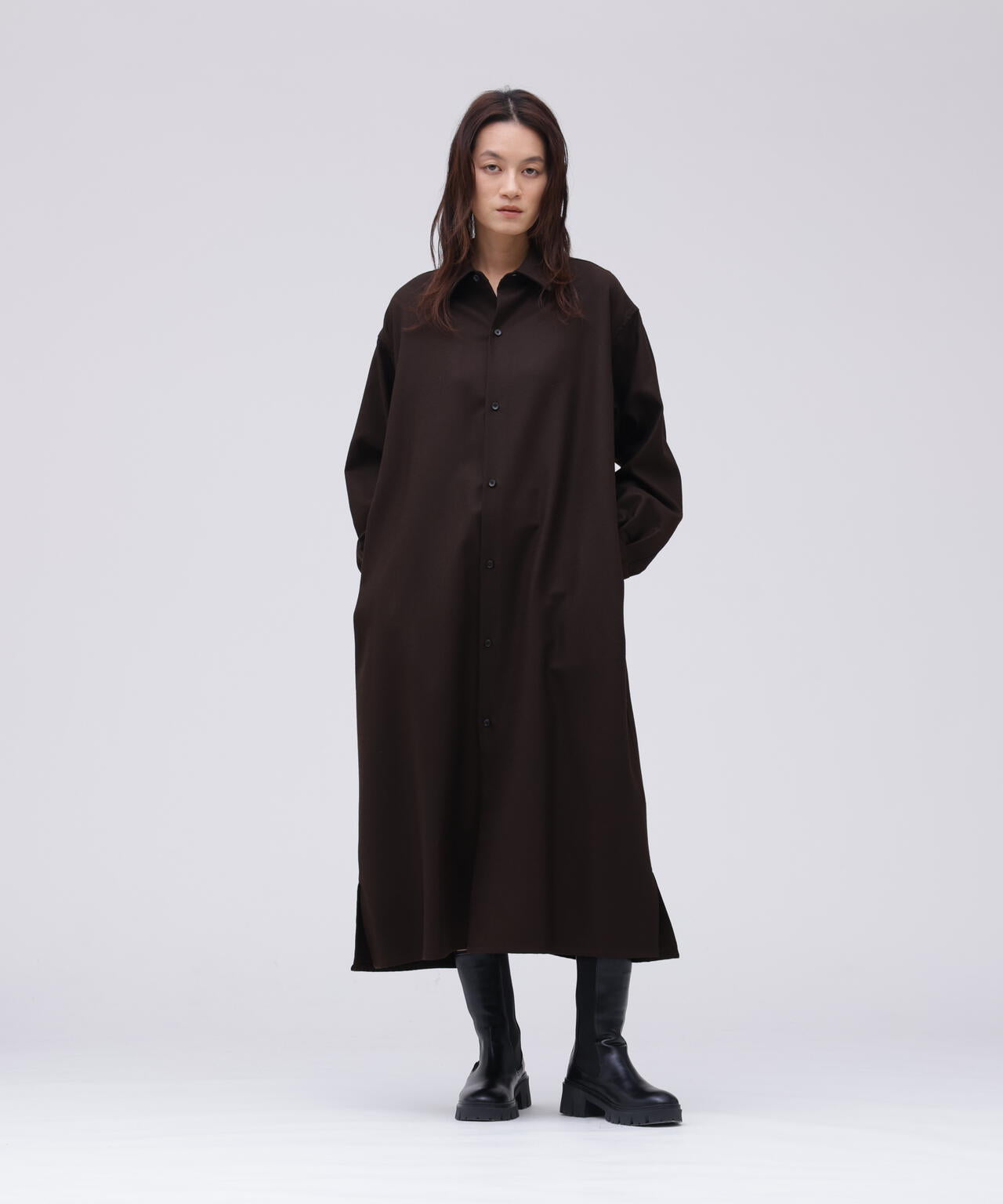THE LIBRARY / WOOL FLANNEL ONE PIECE | THE LIBRARY（ザ ライブ