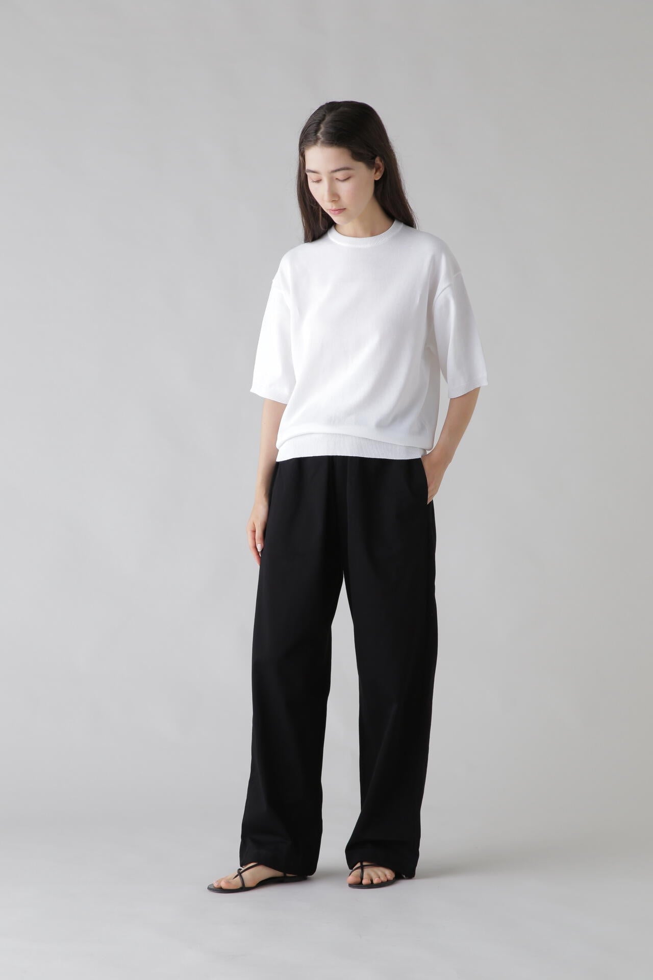 THE LIBRARY / [UNISEX] COTTON KNIT S/S P/O