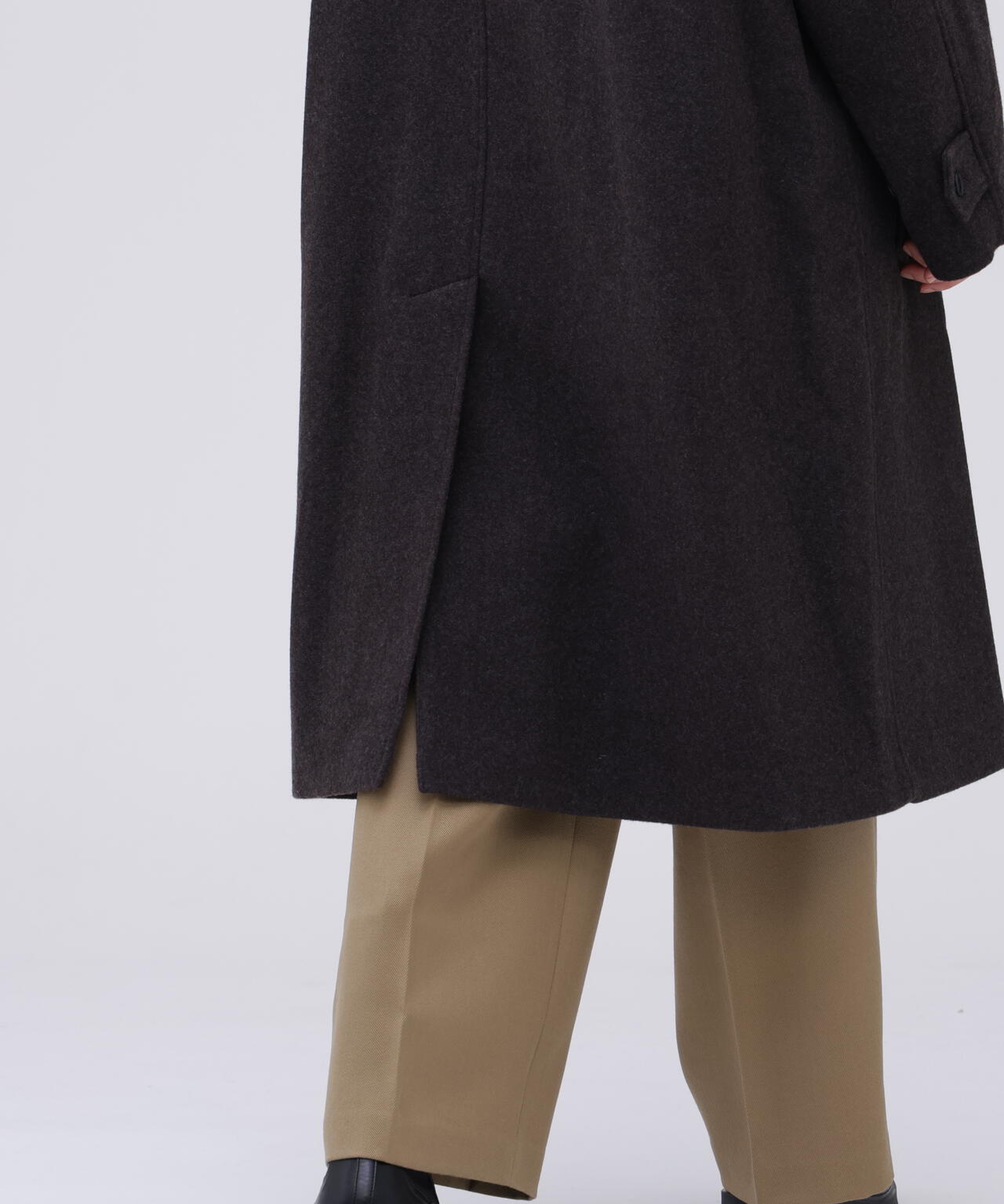 THE LIBRARY / [UNISEX] SUPER100'S WOOL MELTON BAL COLLAR COAT