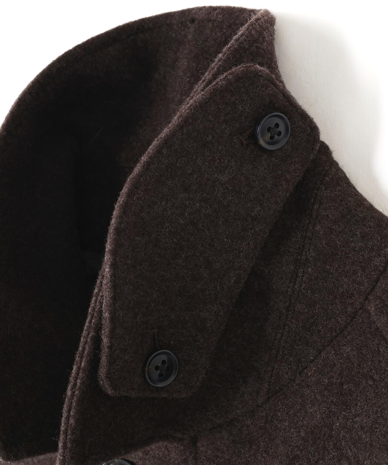 THE LIBRARY / [UNISEX] SUPER100'S WOOL MELTON BAL COLLAR COAT