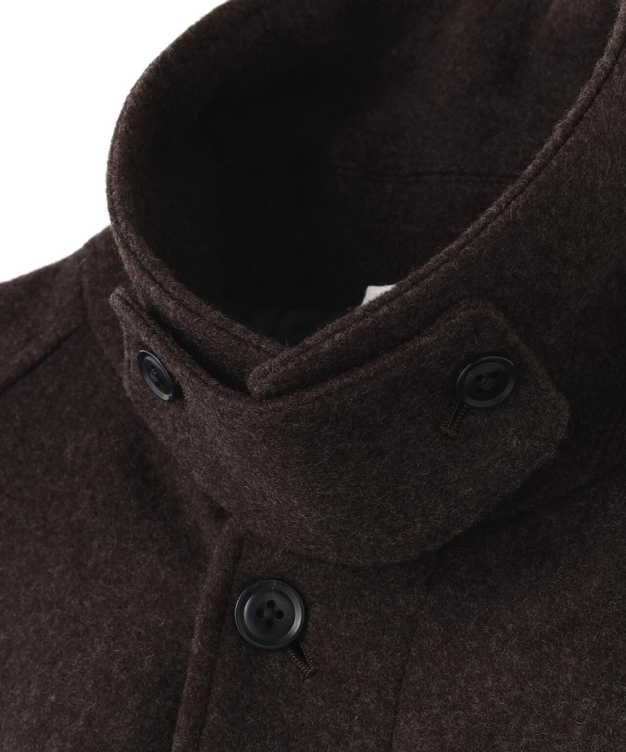 THE LIBRARY / [UNISEX] SUPER100'S WOOL MELTON BAL COLLAR COAT