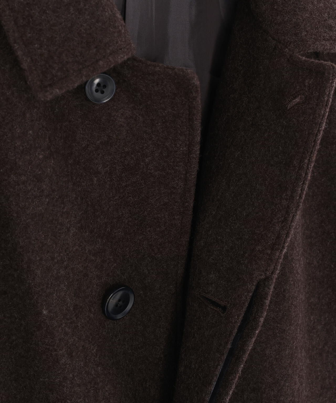 THE LIBRARY / [UNISEX] SUPER100'S WOOL MELTON BAL COLLAR COAT