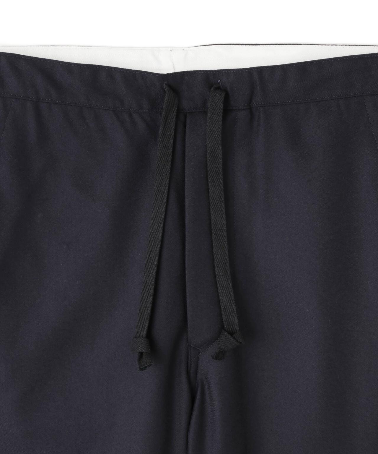 THE LIBRARY / [UNISEX] WOOL FLANNEL TAPERED TROUSERS