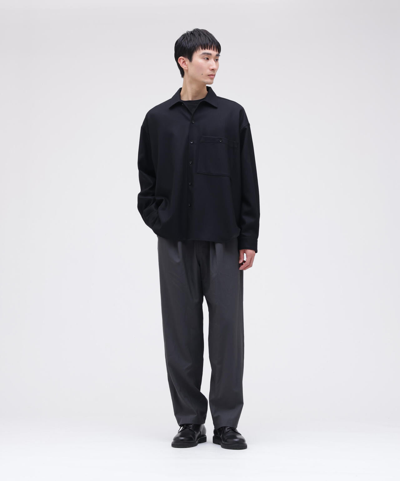 THE LIBRARY / [UNISEX] WOOL TROPICAL EASY TROUSERS | THE LIBRARY