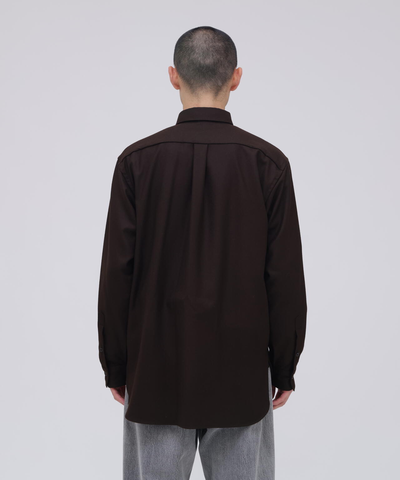 THE LIBRARY / [UNISEX] WOOL FLANNEL R/C SHIRT