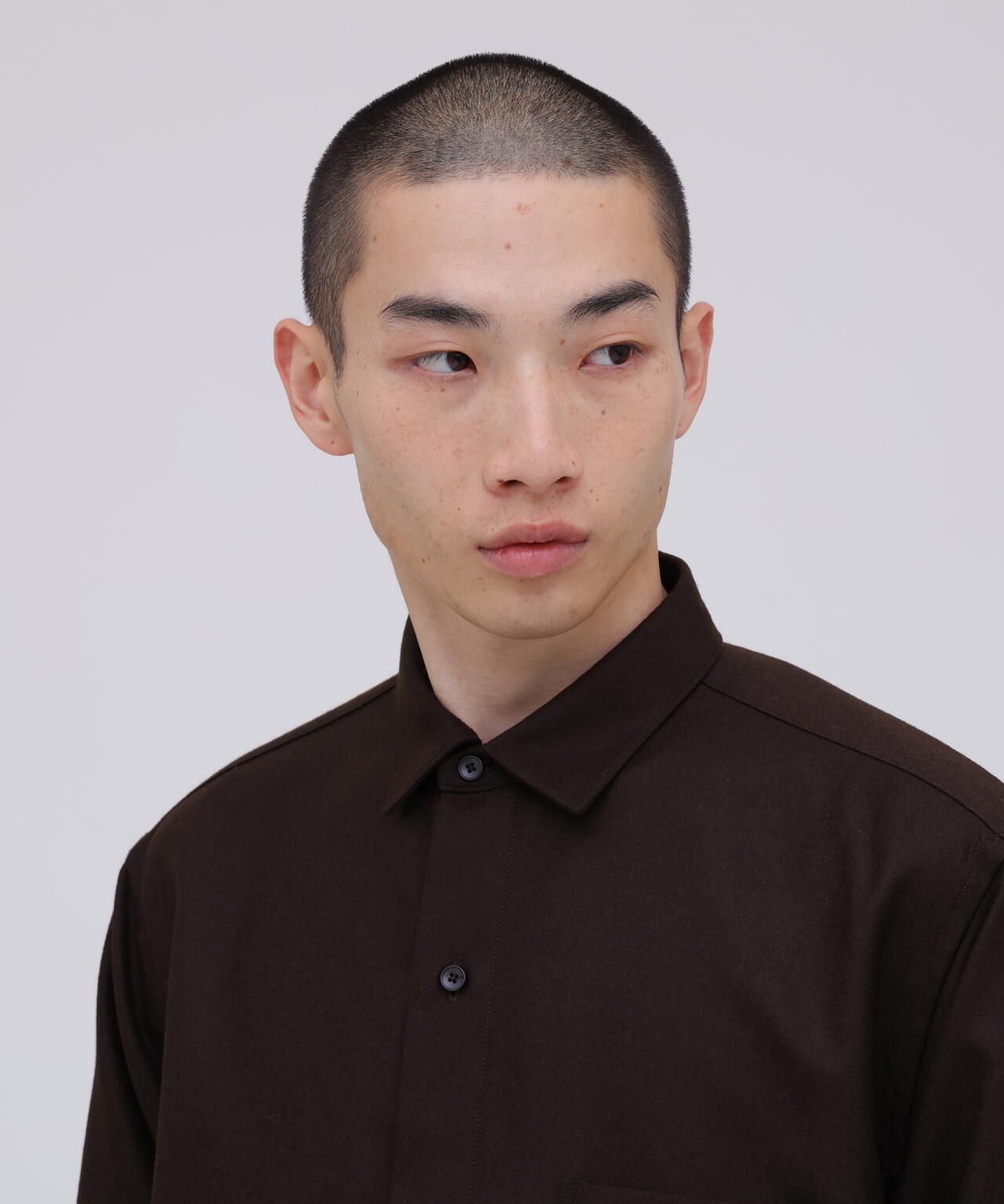 THE LIBRARY / [UNISEX] WOOL FLANNEL R/C SHIRT