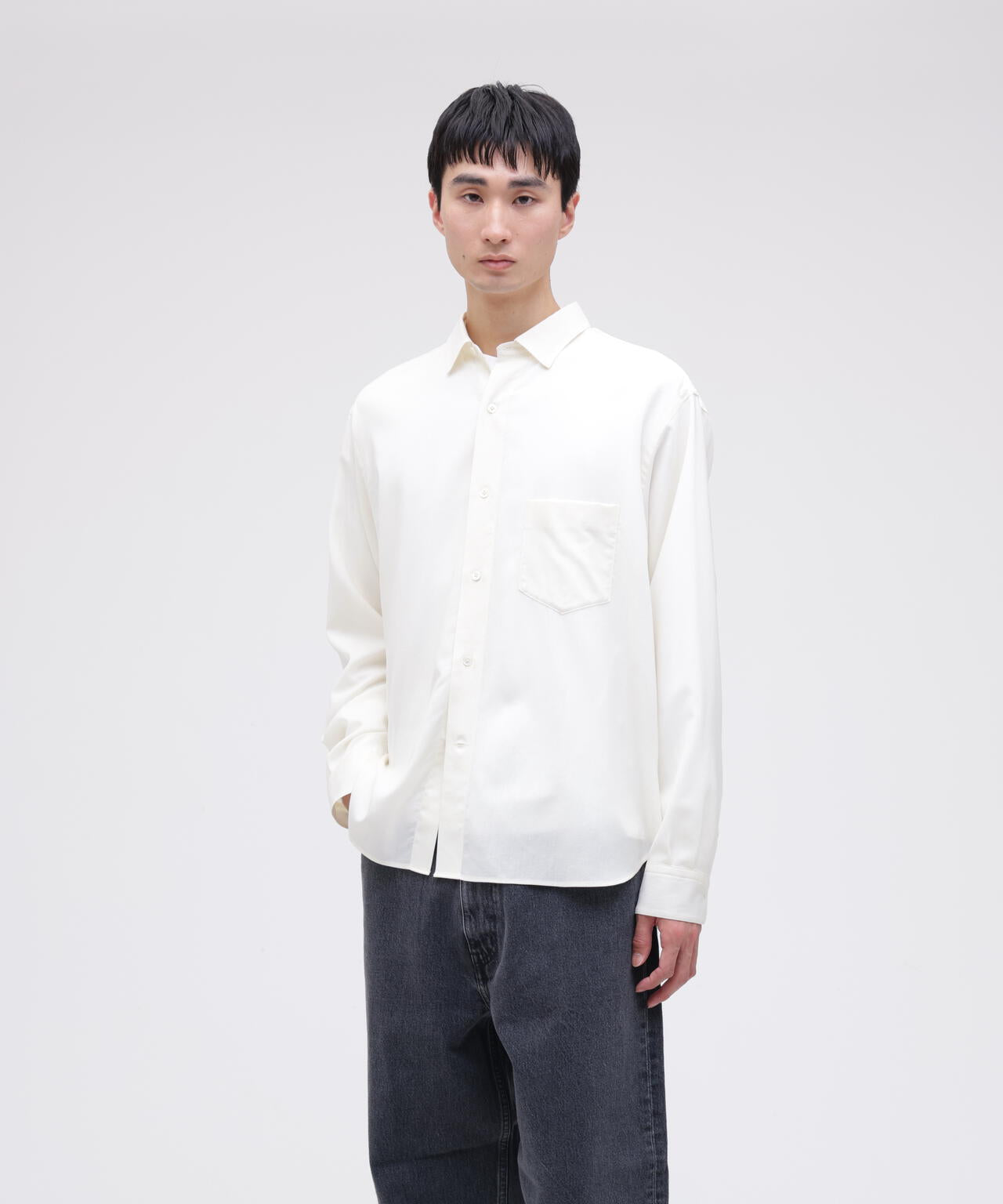 THE LIBRARY / [UNISEX] WOOL TROPICAL SHIRT | THE LIBRARY（ザ