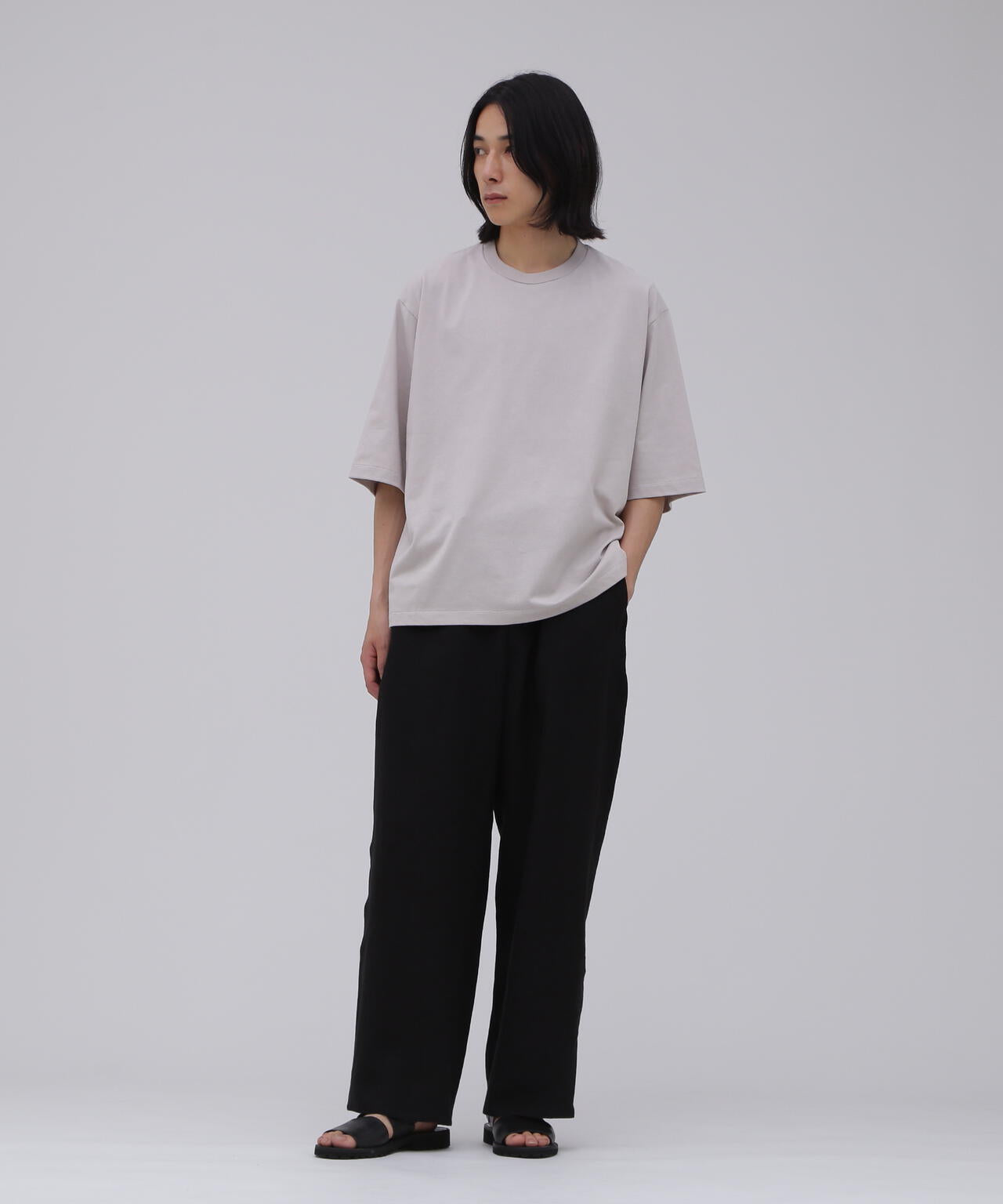 THE LIBRARY リネンワイドパンツ THE LIBRARY / [UNISEX] LINEN EASY TROUSERS | THE LIBRARY（ザ