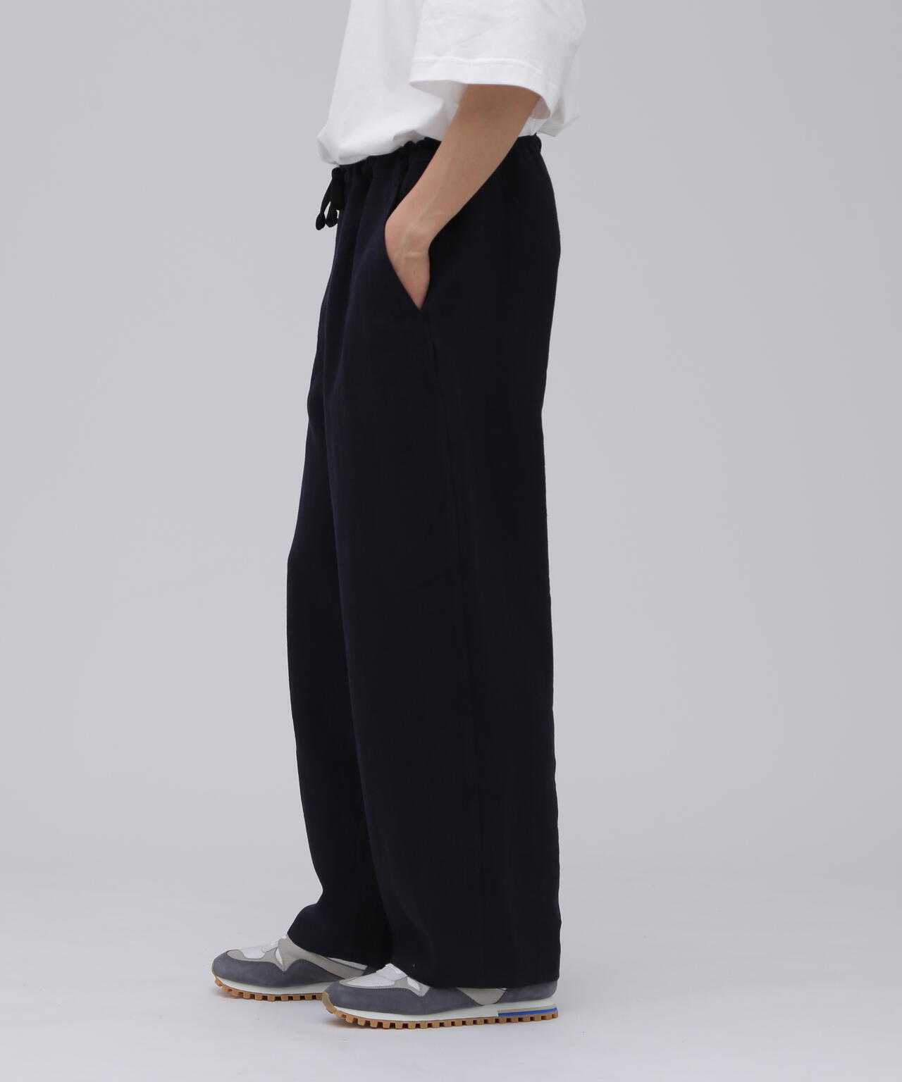 THE LIBRARY リネンワイドパンツ THE LIBRARY / [UNISEX] LINEN EASY TROUSERS | THE LIBRARY（ザ