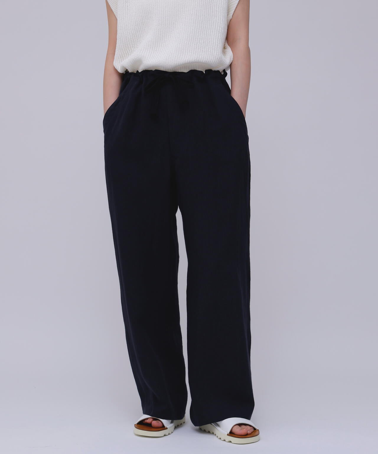 THE LIBRARY / [UNISEX] LINEN EASY TROUSERS | THE LIBRARY（ザ