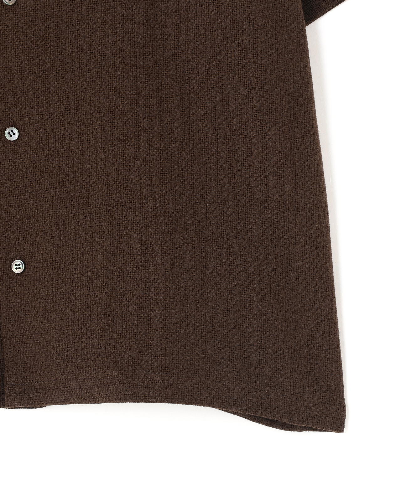 THE LIBRARY / LINEN COTTON OPEN COLLAR SHIRT | THE LIBRARY（ザ