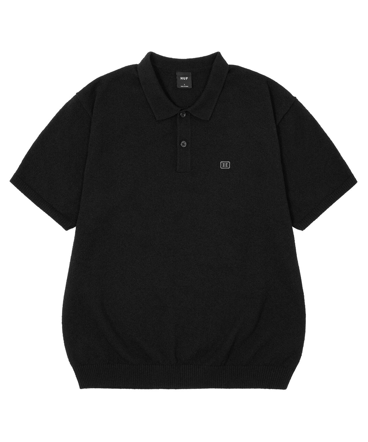 新品タグ付き HUF ハフ 半袖ニット ポロシャツ 黒 XXL 3L大きいサイズ SERIF H KNIT POLO TOP | huf（ハフ） ｜【公式】通販mix.tokyo
