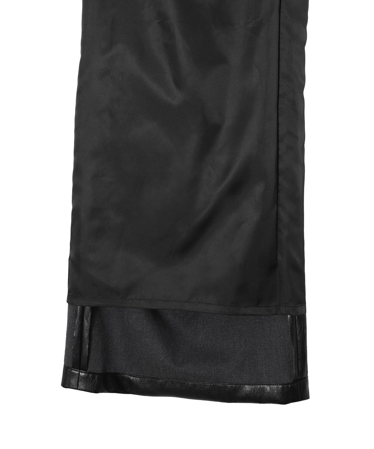 COATED WIDE TUCK PANTS