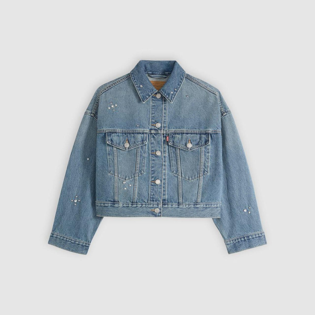 LOOSE CROP TRUCKER ラインストーン