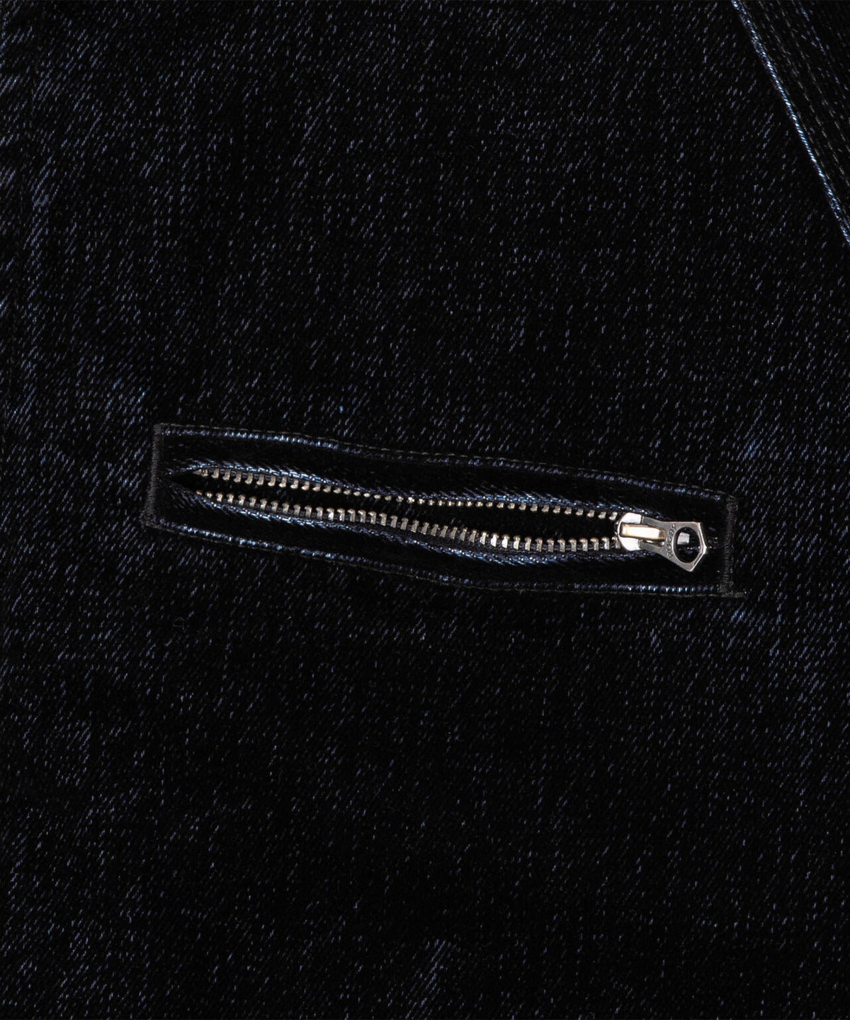 FLOCKED DENIM HOODED JACKET