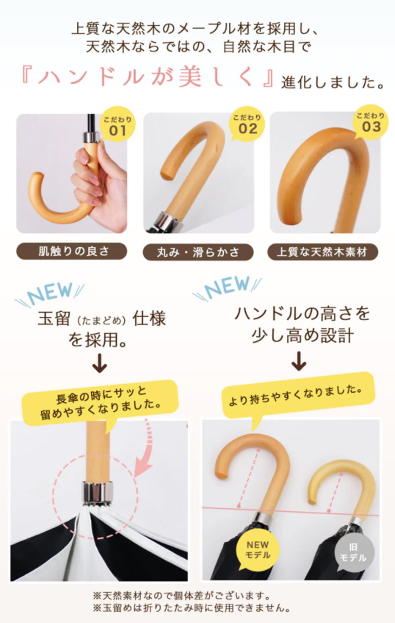 2段折りたたみ傘】COKAGE+ 木手元 55cm 2WAY | Waterfront(ウォーター 2段折りたたみ傘】COKAGE+ 木手元 55cm 2WAY | Waterfront(ウォーター
