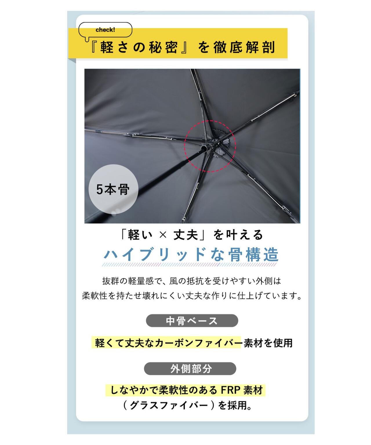 NEW極軽カーボン UVブロック 折 55cm バイカラー 晴雨兼用傘 日傘 雨傘