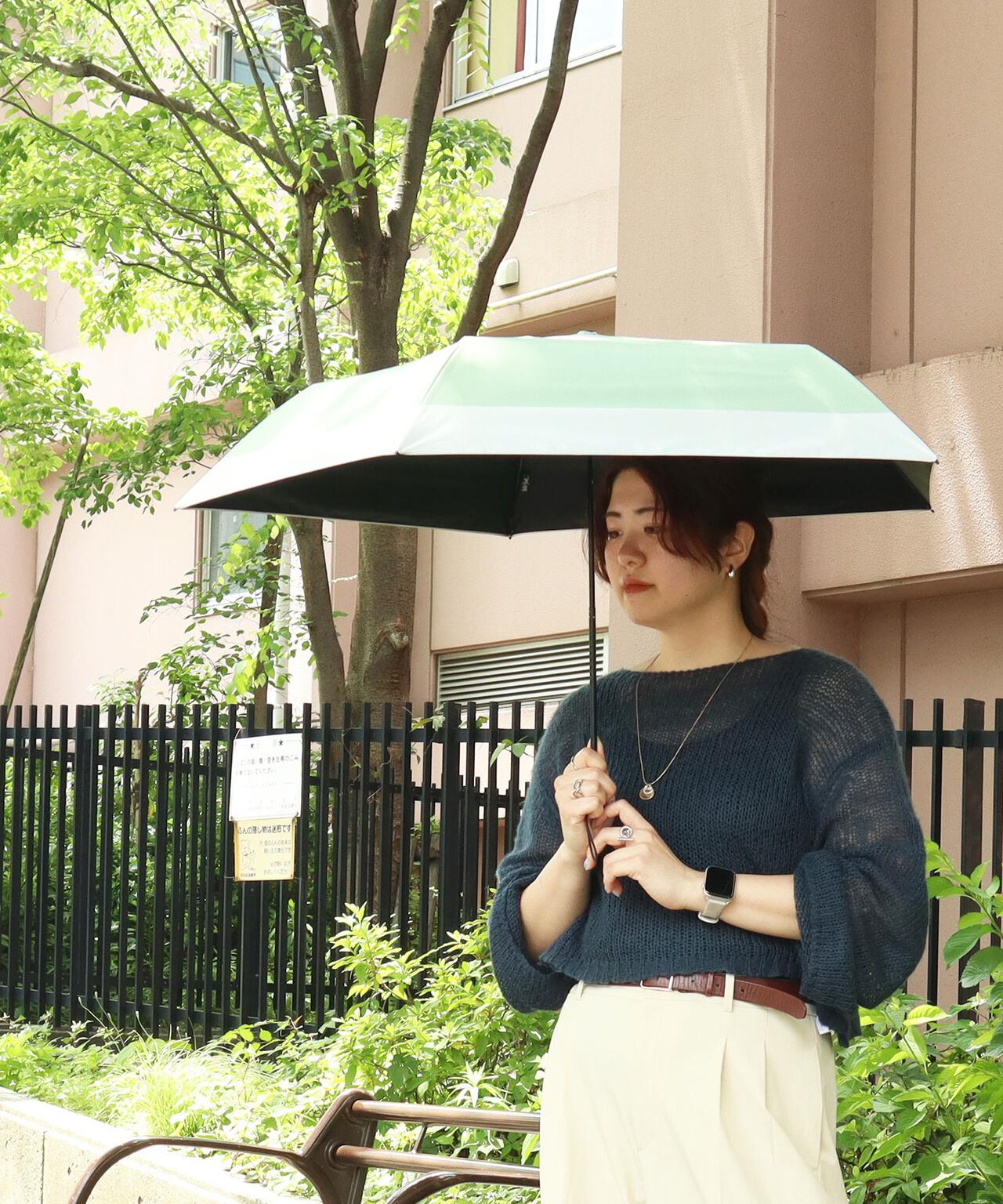 NEW極軽カーボン UVブロック 折 55cm バイカラー 晴雨兼用傘 日傘 雨傘