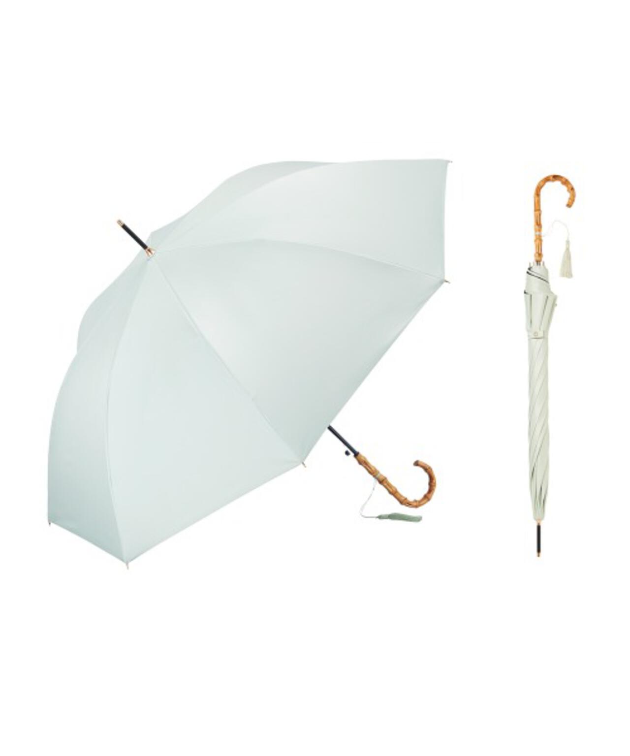 サンシェイドロング竹手元 55cm 晴雨兼用傘 日傘 雨傘 | Waterfront