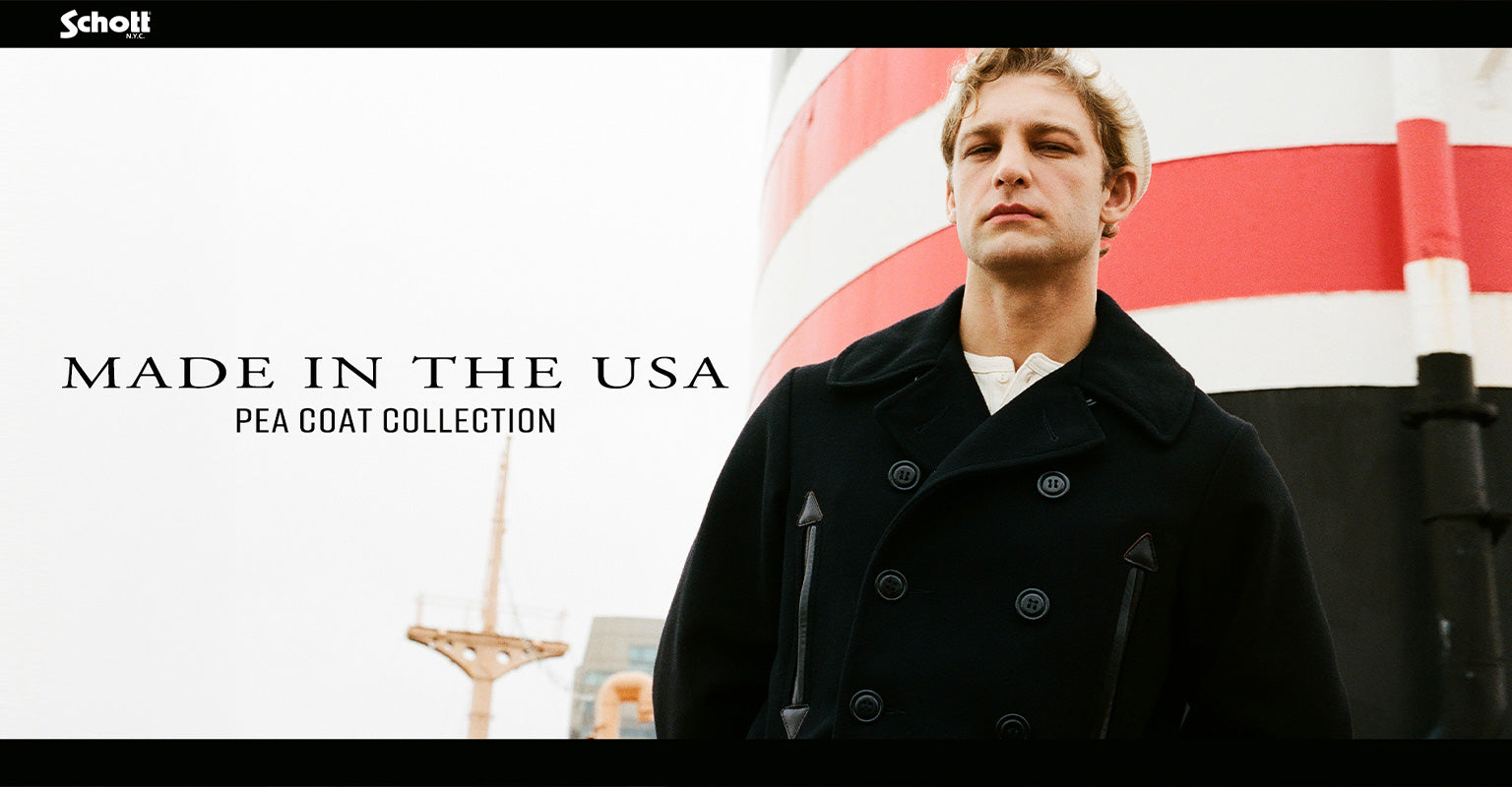 新品同様✨ ショット ピーコート ブラック 42 ウール schott bros 新品