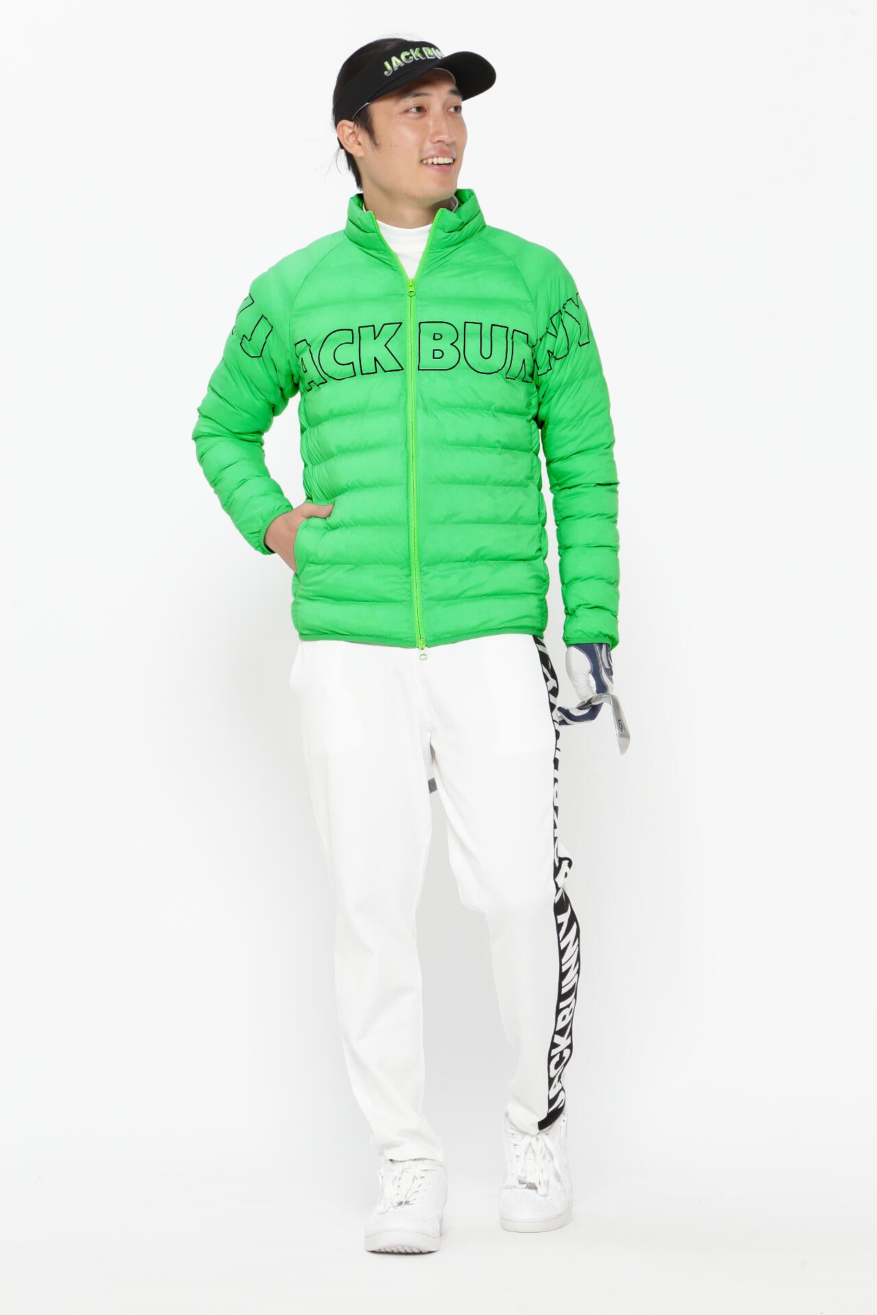 未使用 ジャックバニー ナイロンタフタ 中綿 ブルゾン 0 (S) ホワイト ナイロンタフタ袋織 中綿ブルゾン | Jack Bunny!!（ジャック