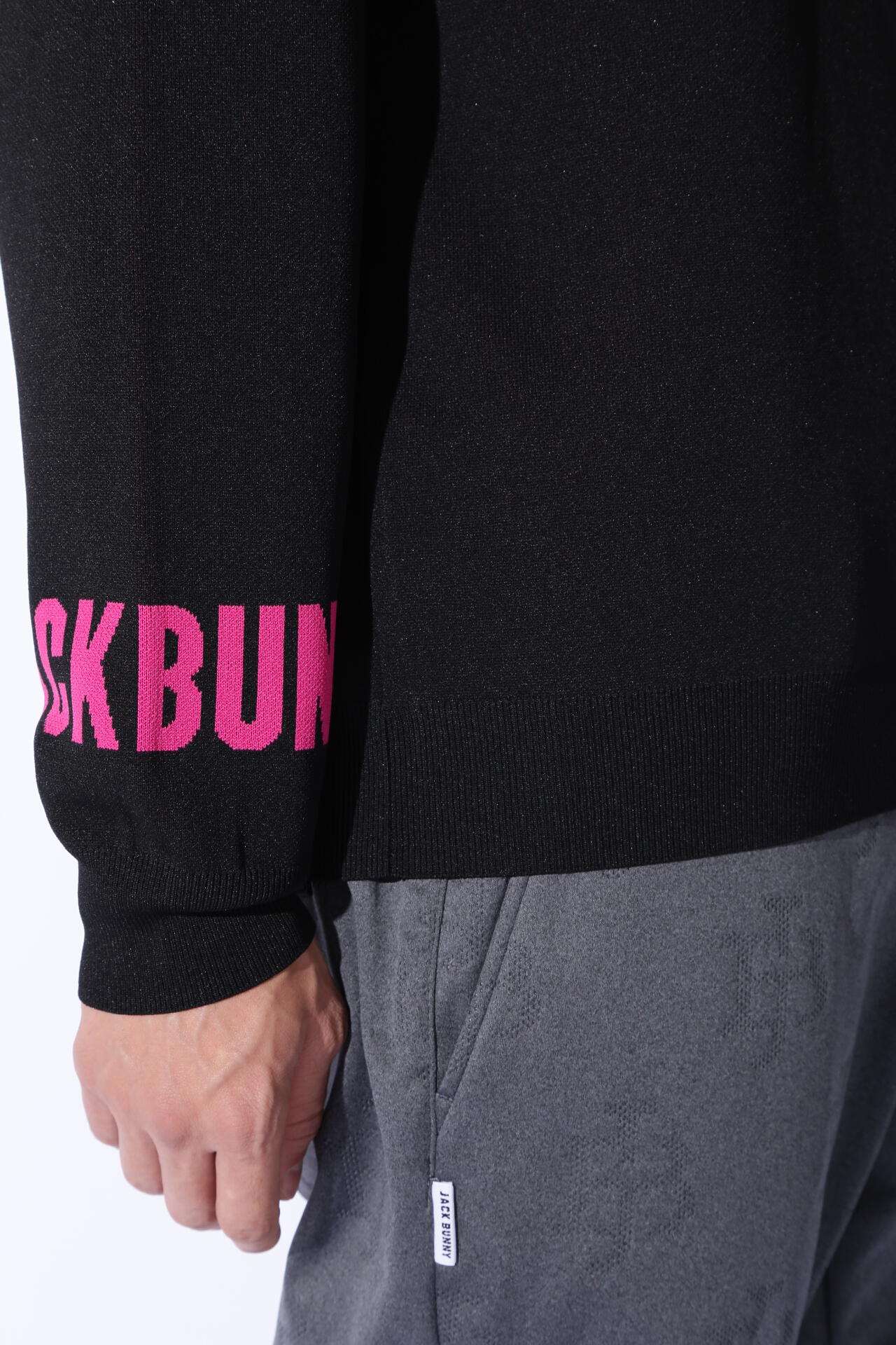 JBPINK】ロゴジャガードニットフーディ | Jack Bunny!!（ジャック