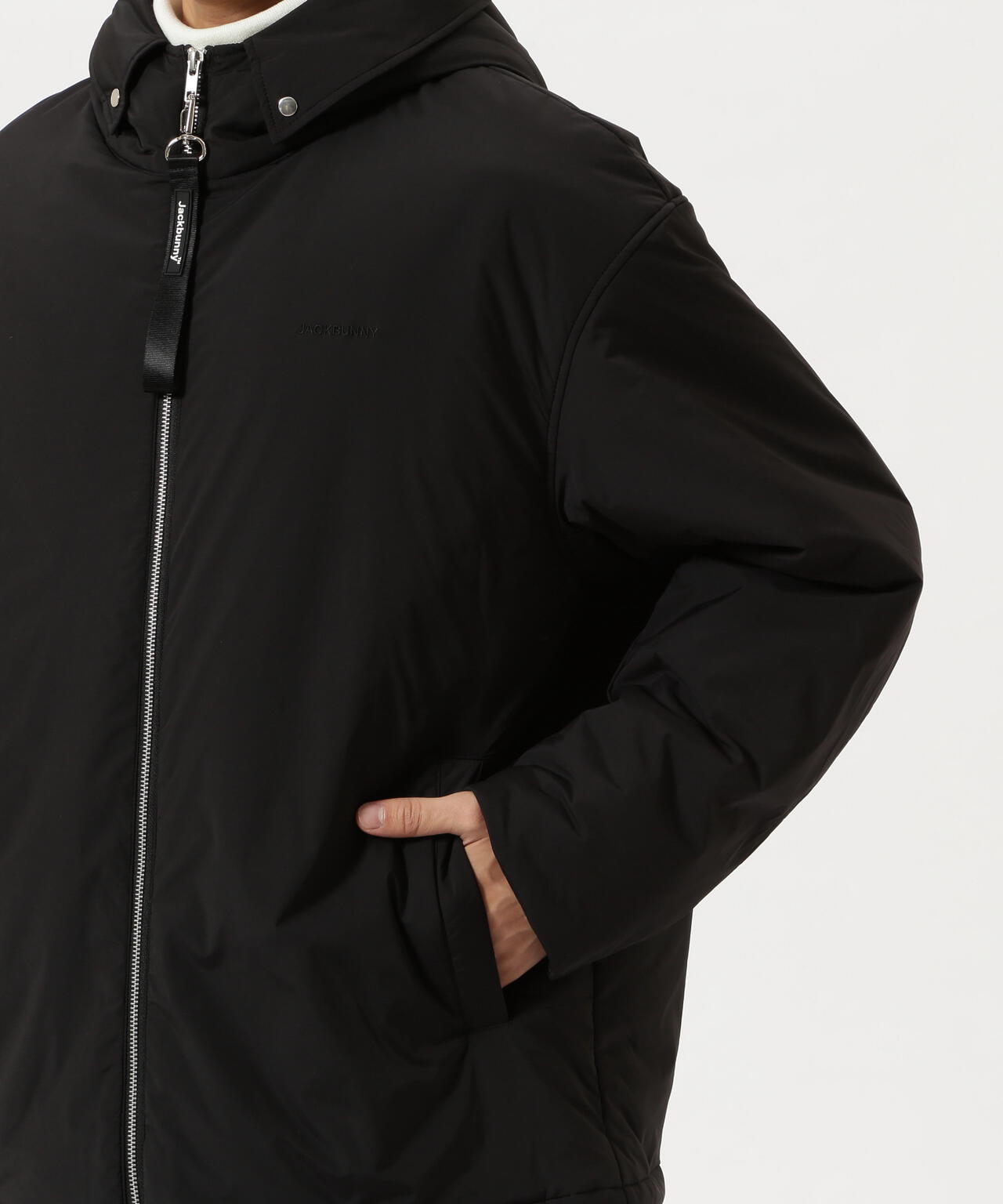 カレンダータフタ中綿フーディブルゾン