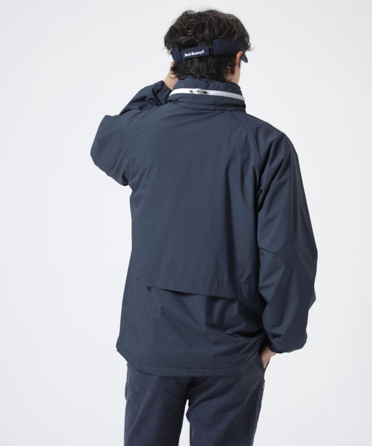 Jack Bunny! アウター　ブラック　6（LL） 裏メッシュハーフジップアップブルゾン | Jack Bunny