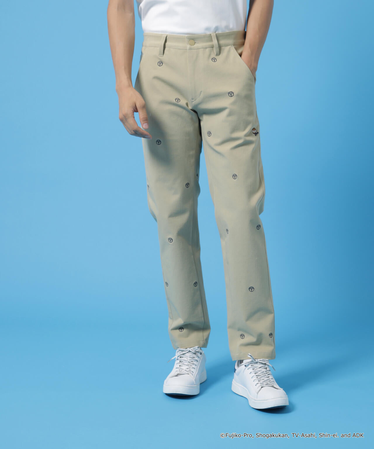 【ドラえもん】2WAYストレッチツイル総柄ロングパンツ