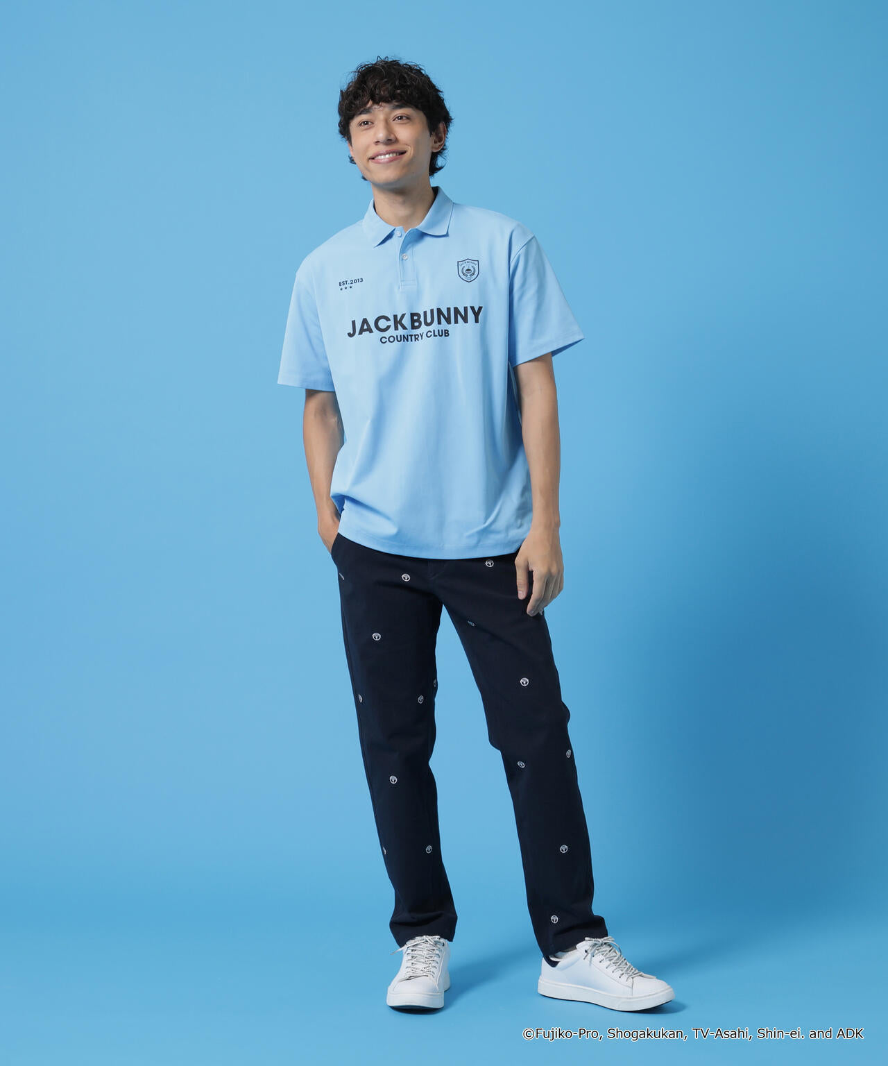 【ドラえもん】2WAYストレッチツイル総柄ロングパンツ