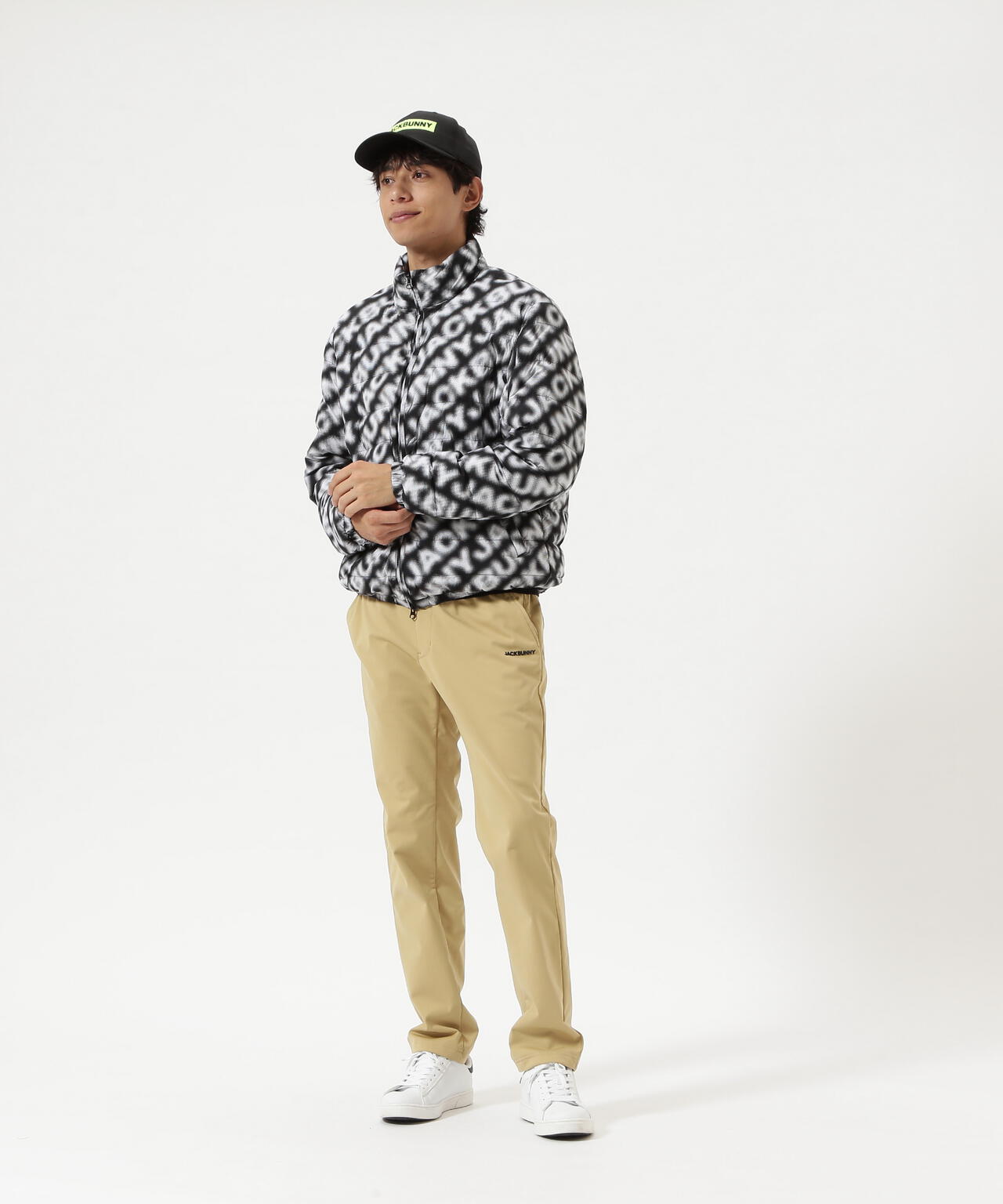 JACK BUNNY カモフラージュジャケット JACK BUNNY ジャックバニー ジップ ニットジャケット カモフラ柄