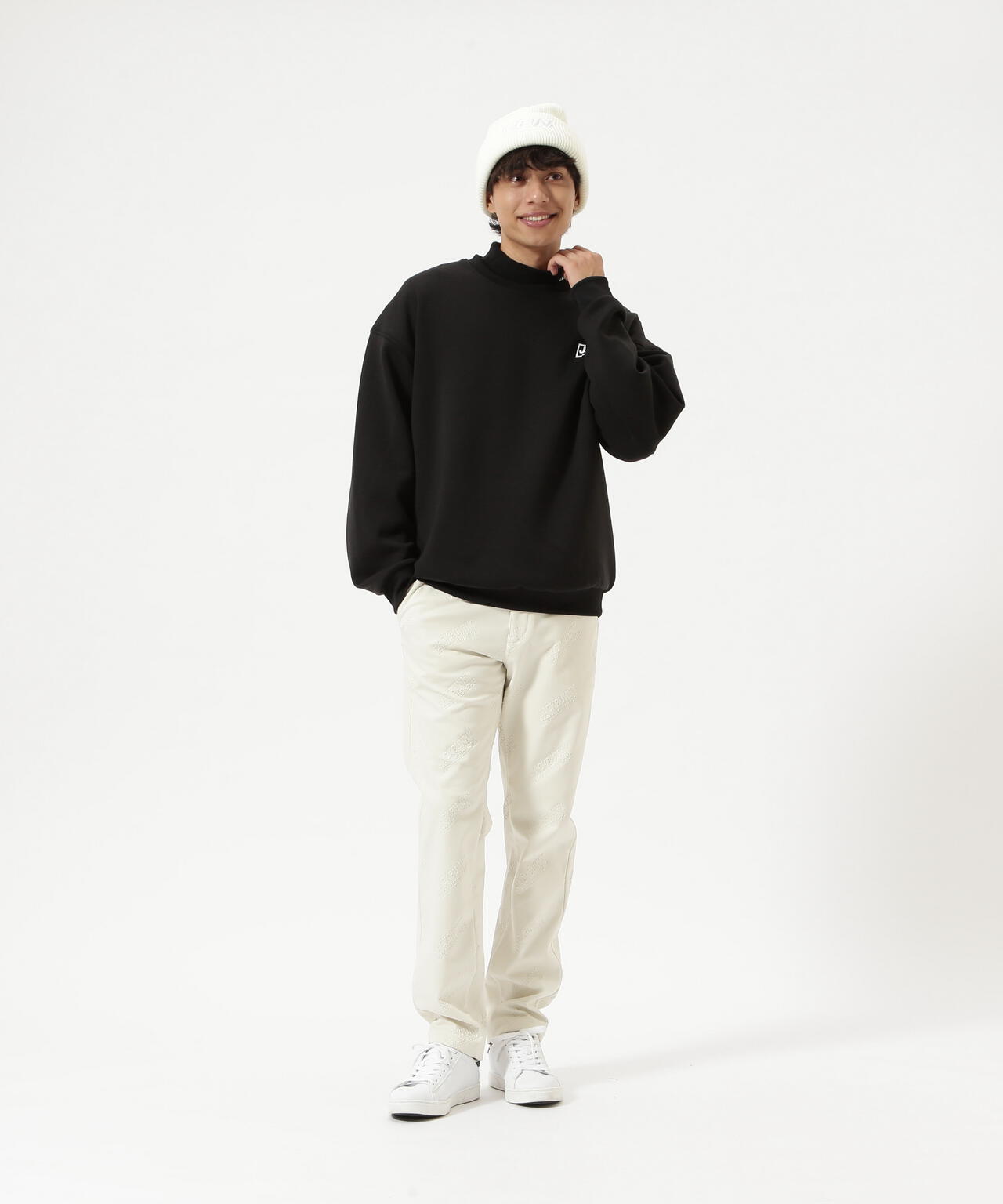 ラミネートスムース 裏地付きロングパンツ