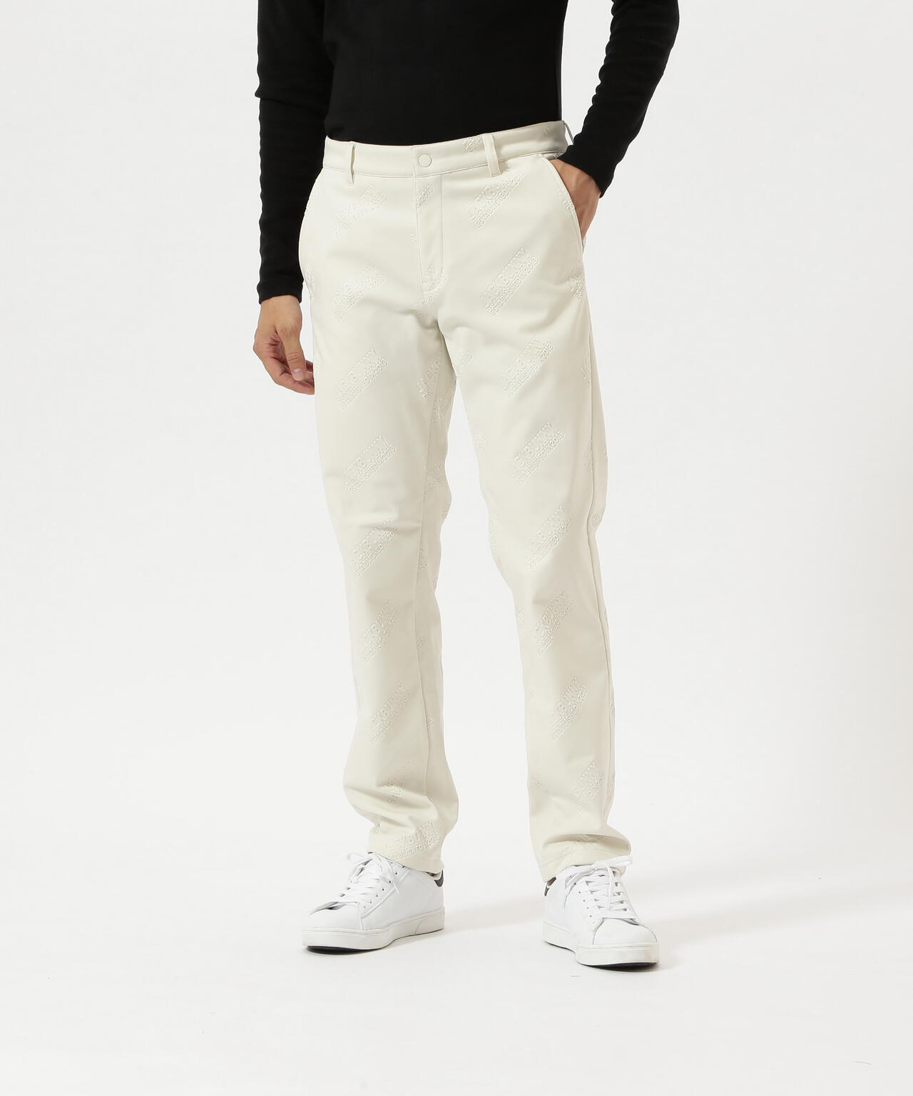 ラミネートスムース 裏地付きロングパンツ