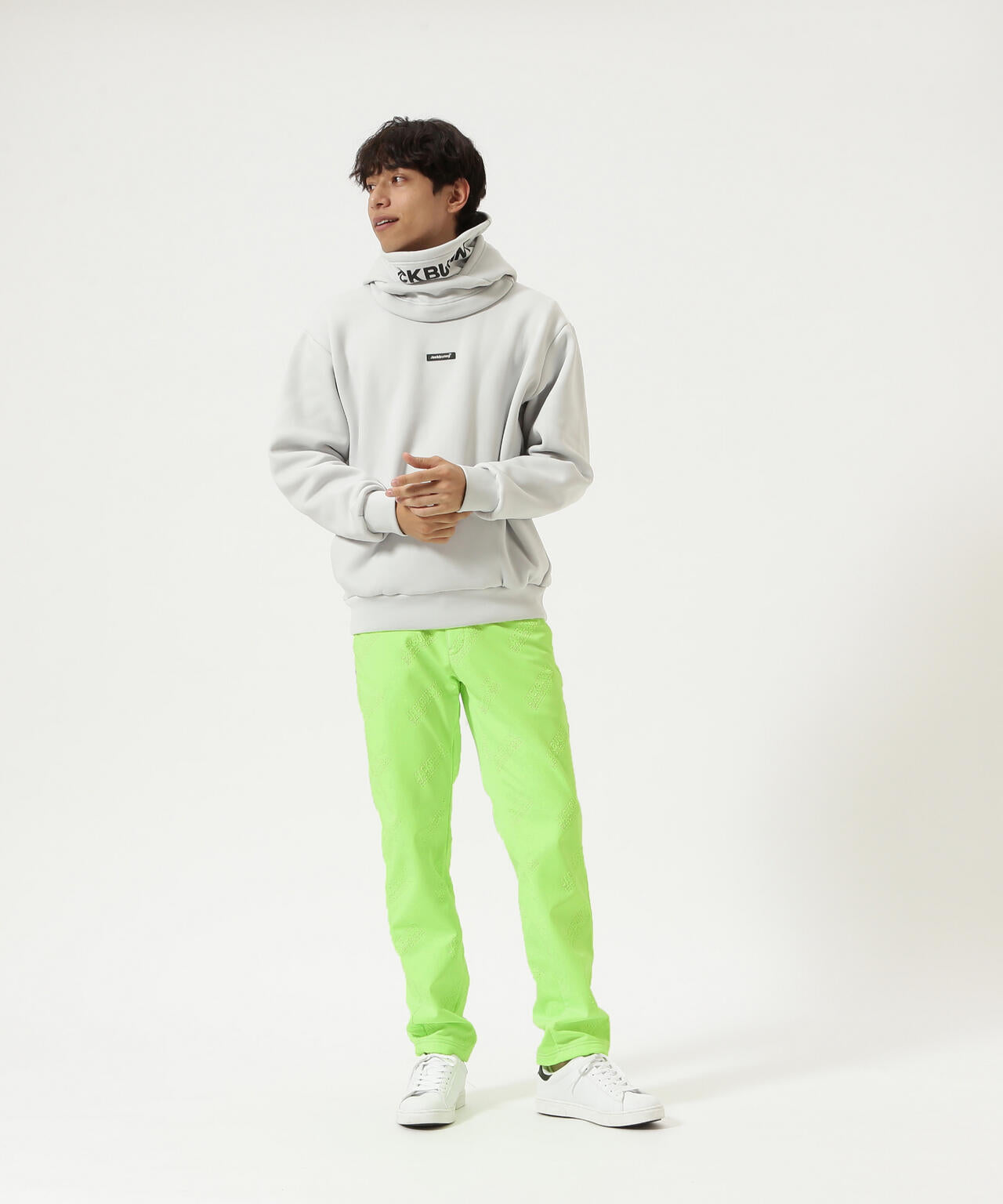 ラミネートスムース 裏地付きロングパンツ