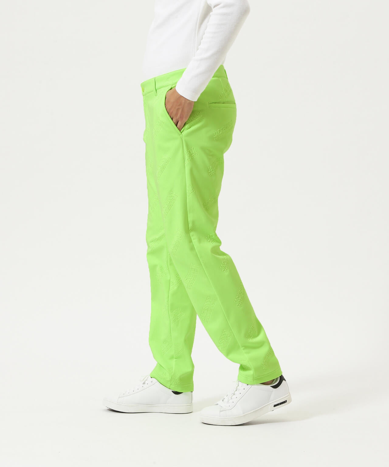 ラミネートスムース 裏地付きロングパンツ