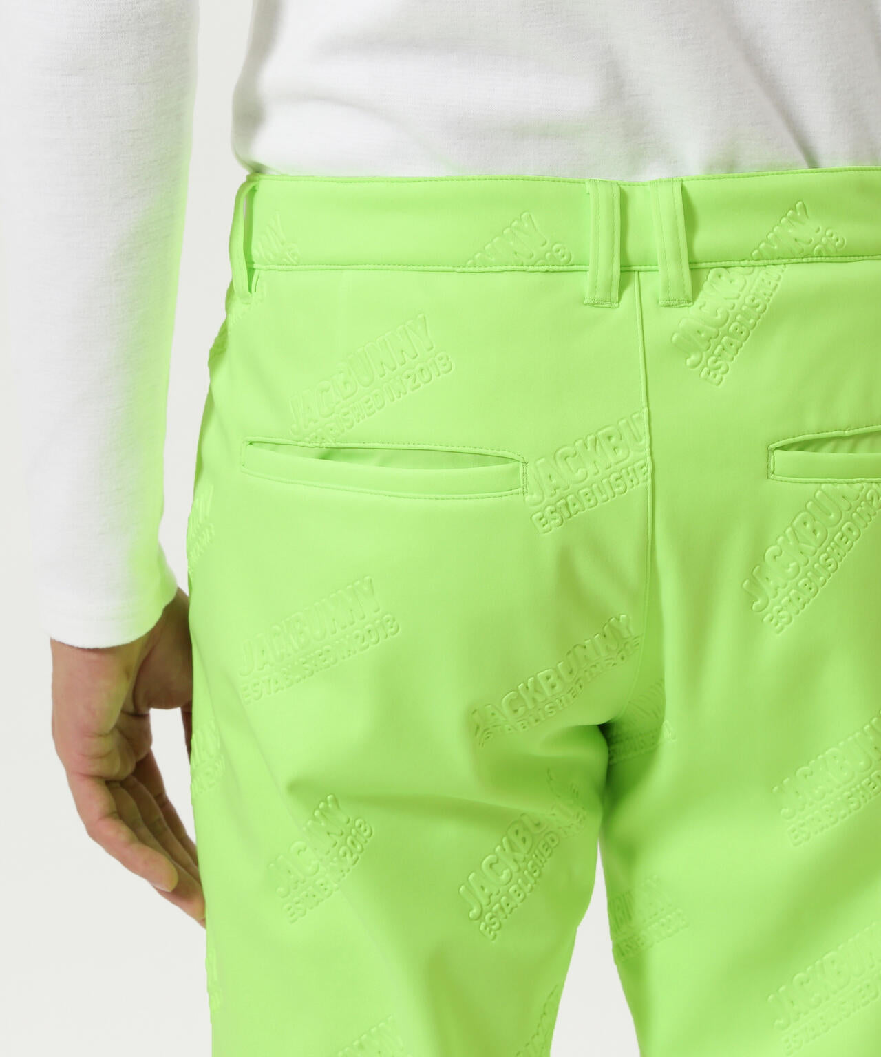 ラミネートスムース 裏地付きロングパンツ