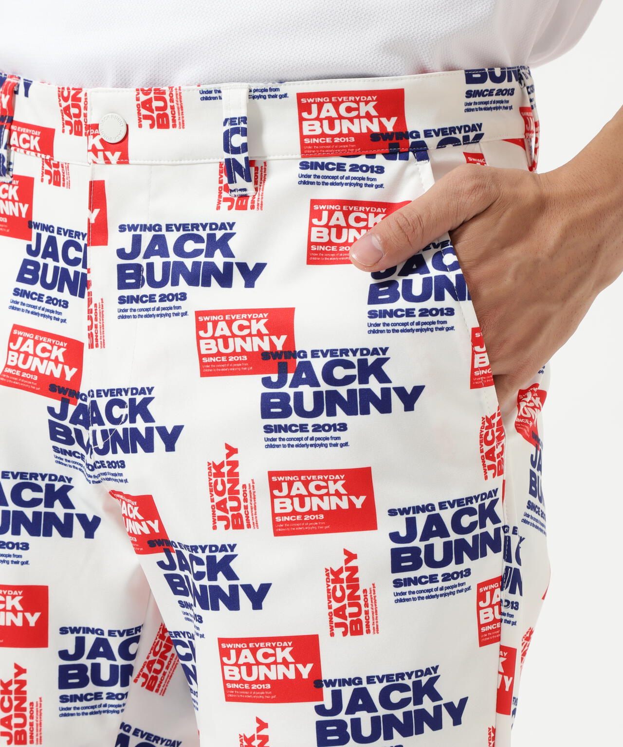 ポリエステルツイルプリント ロングパンツ