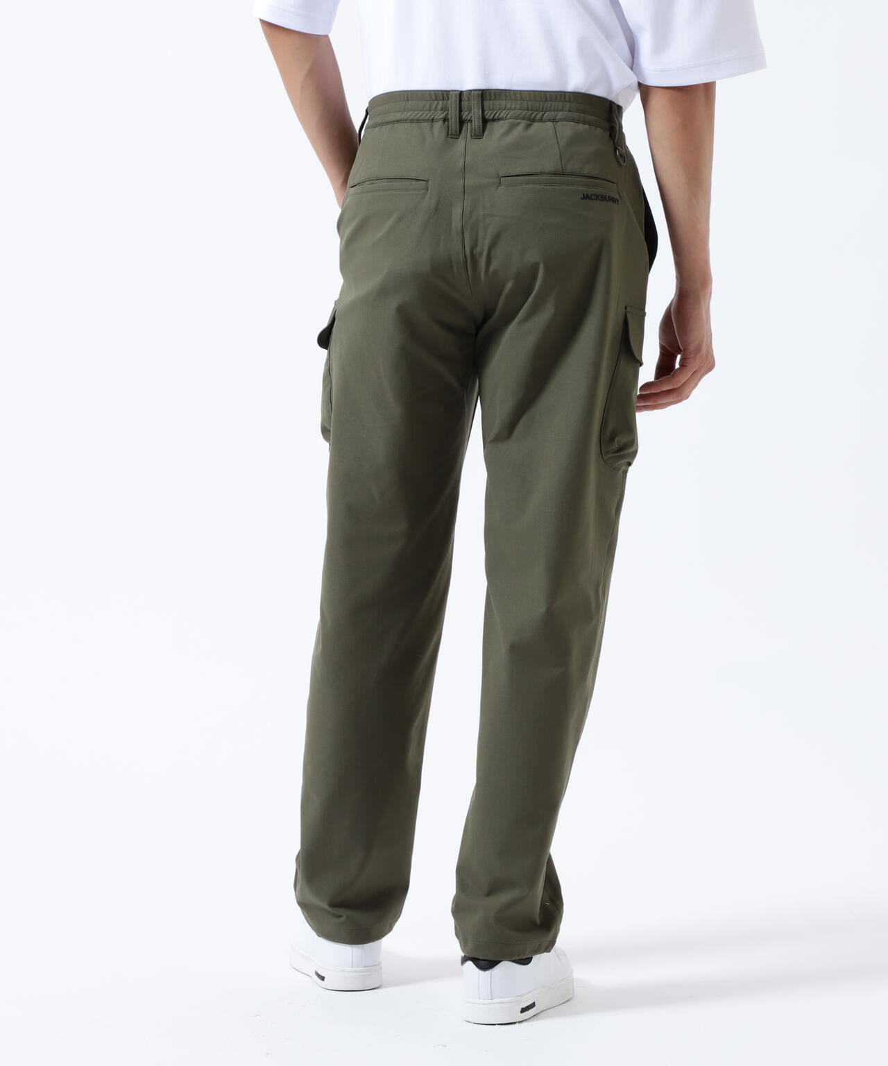 ストレッチ二重織プリント ロングパンツ