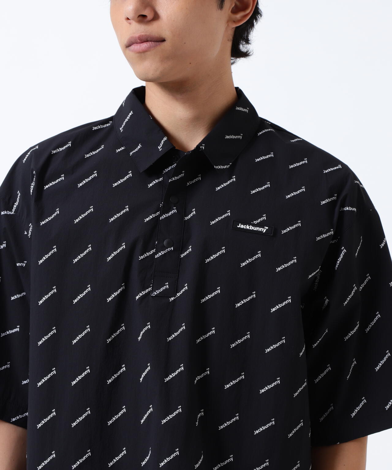 ナイロンタフタ半袖ポロシャツ