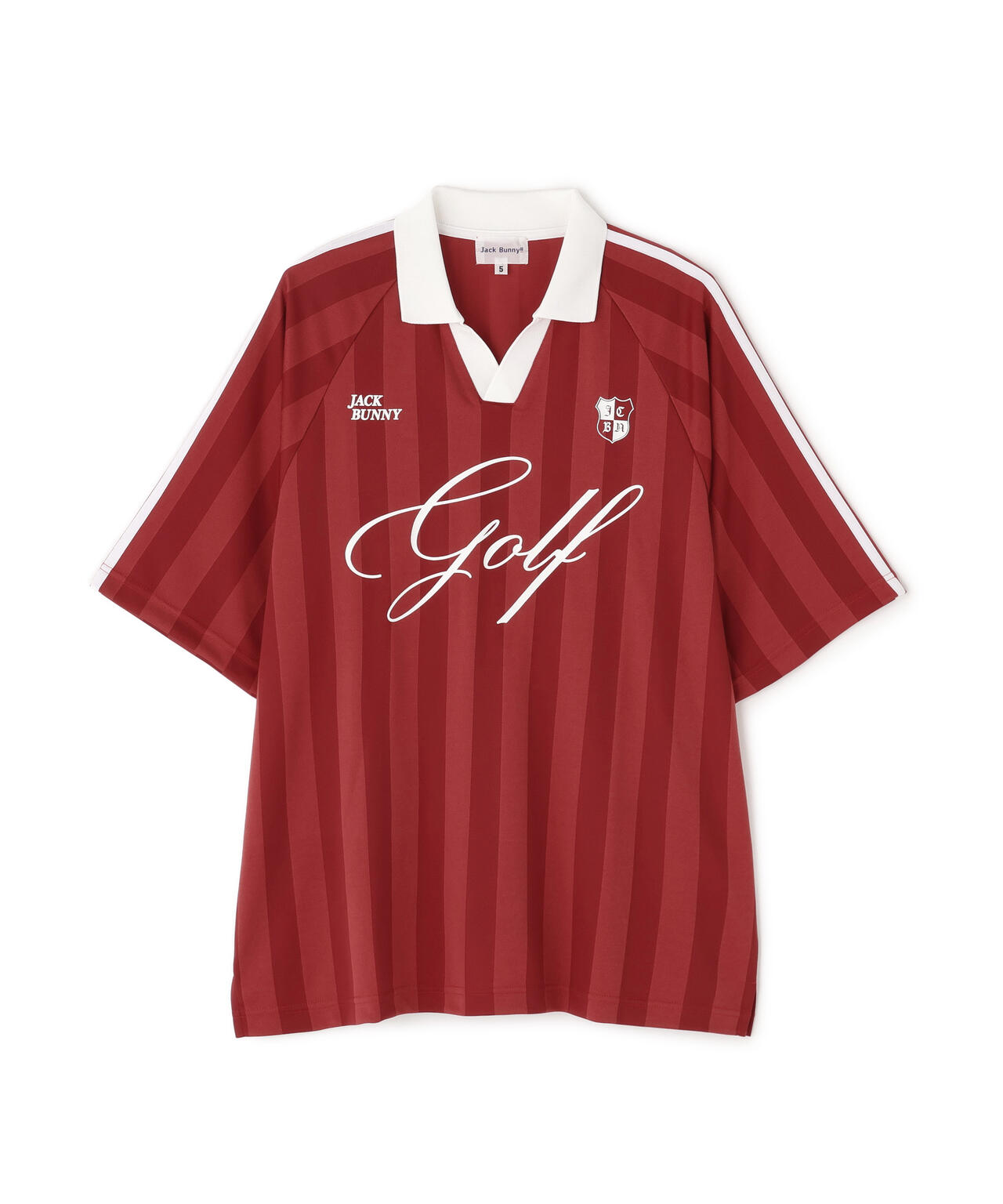 ストライプJQ半袖ポロシャツ