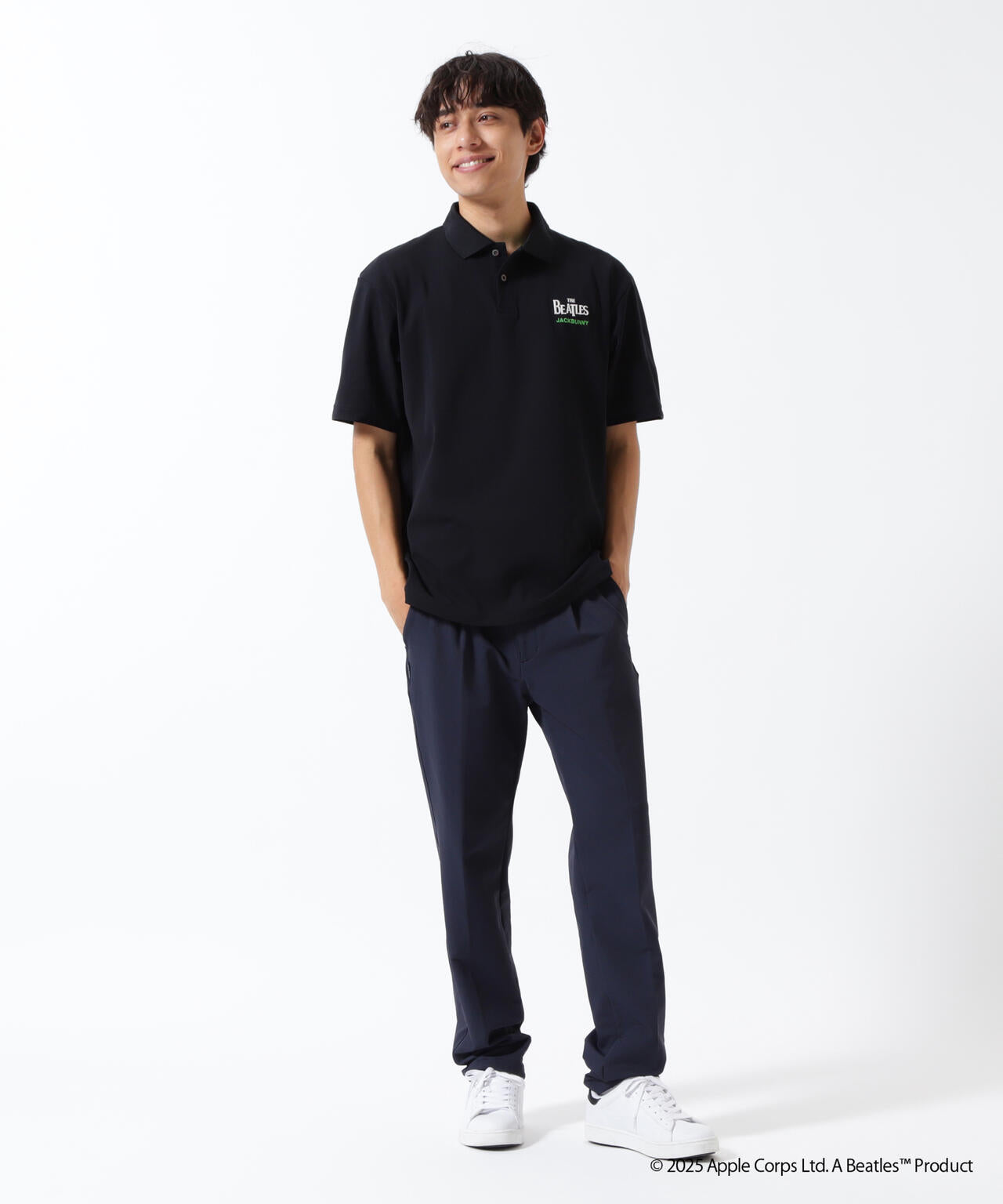 The BEATLES ×Jack Bunny!!】メッシュ天竺半袖ポロシャツ | Jack