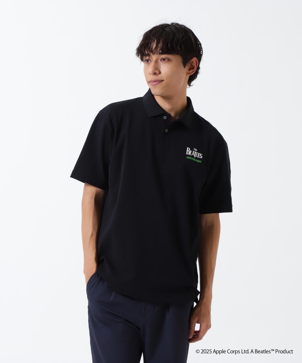 The BEATLES ×Jack Bunny!!】メッシュ天竺半袖ポロシャツ | Jack
