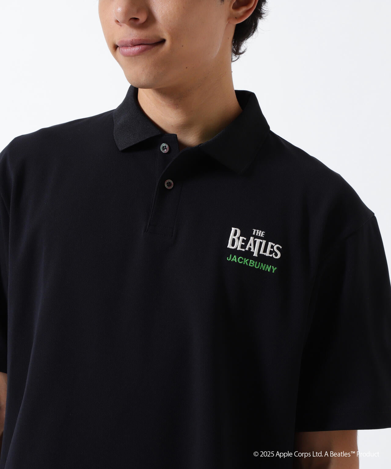 The BEATLES ×Jack Bunny!!】メッシュ天竺半袖ポロシャツ | Jack