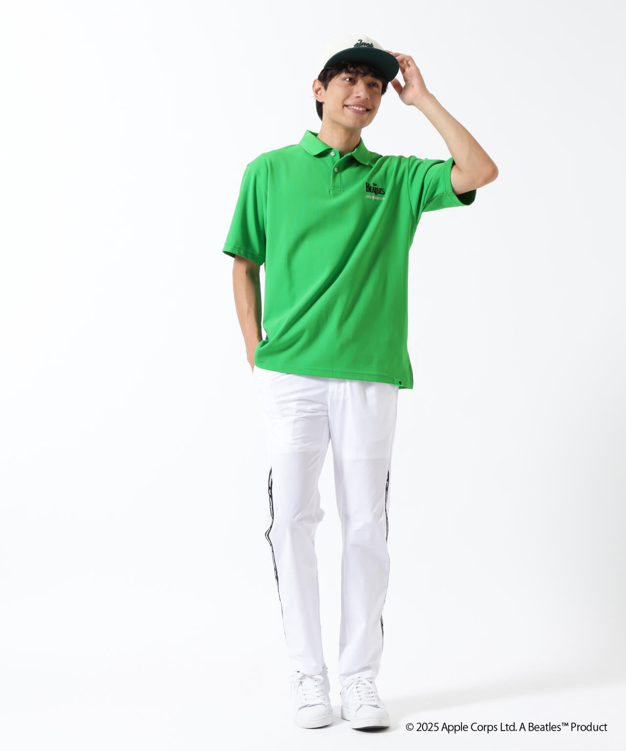 The BEATLES ×Jack Bunny!!】メッシュ天竺半袖ポロシャツ | Jack